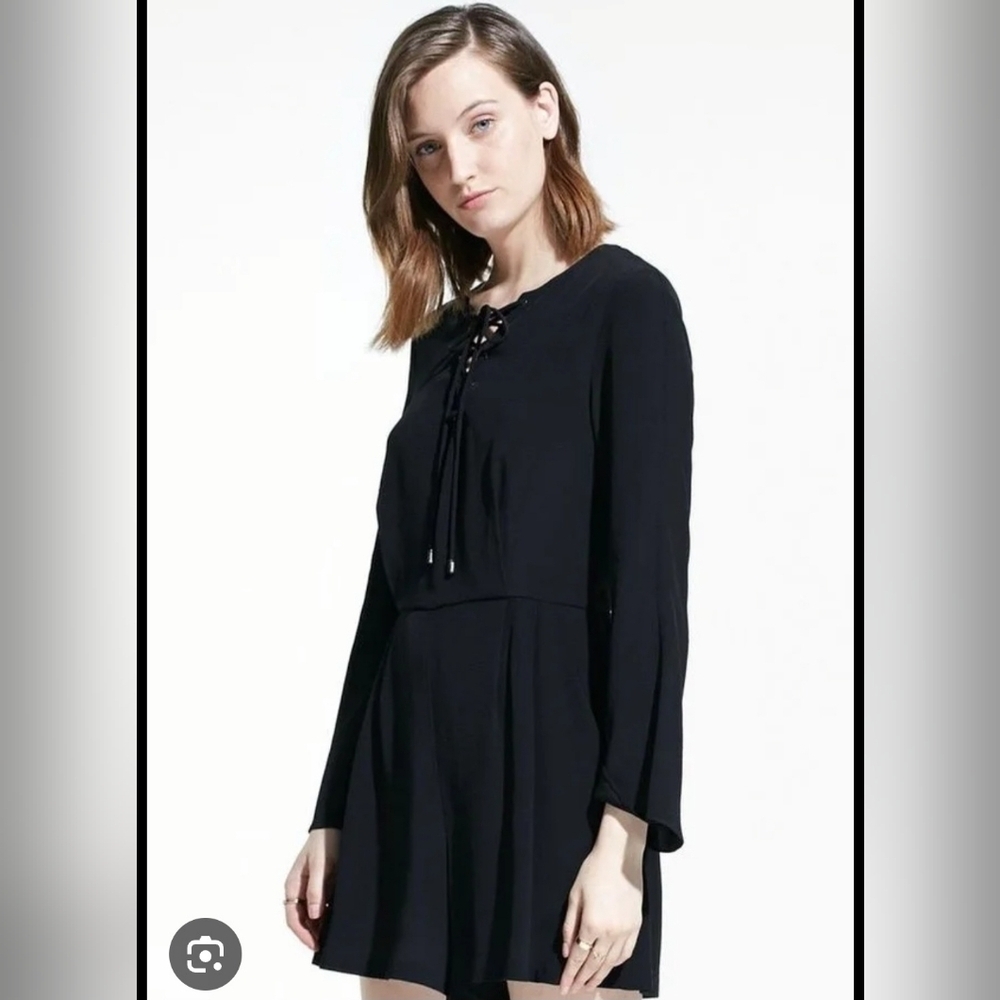 Mango Black Long Sleeve Romper